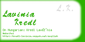 lavinia kredl business card